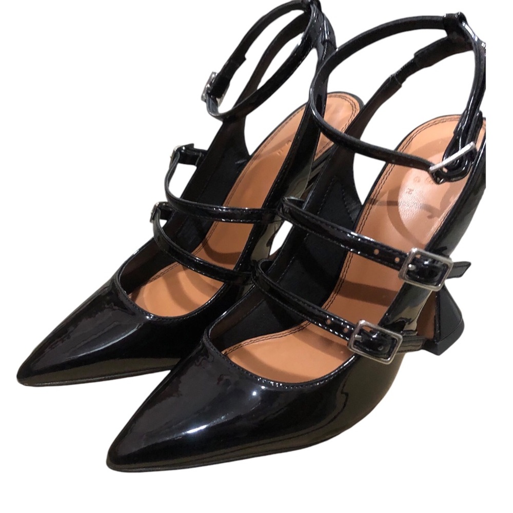 ASOS DESIGN Parry Multi Buckle High Heel Shoes in Black